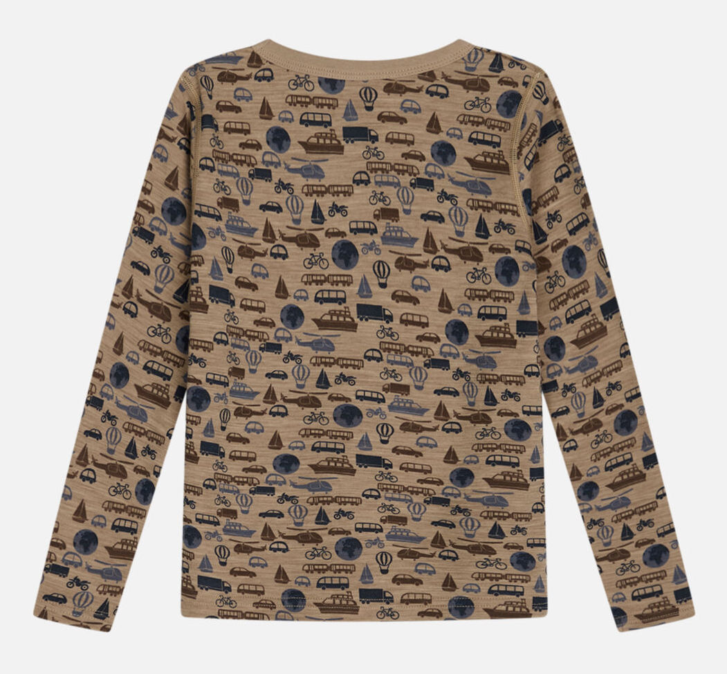 334-00495-21508-3554_2-medium Hust & Claire Abba - Wolle Bambus Langarm Shirt in Biscuit Melange - Autos, Boote & Flugzeuge