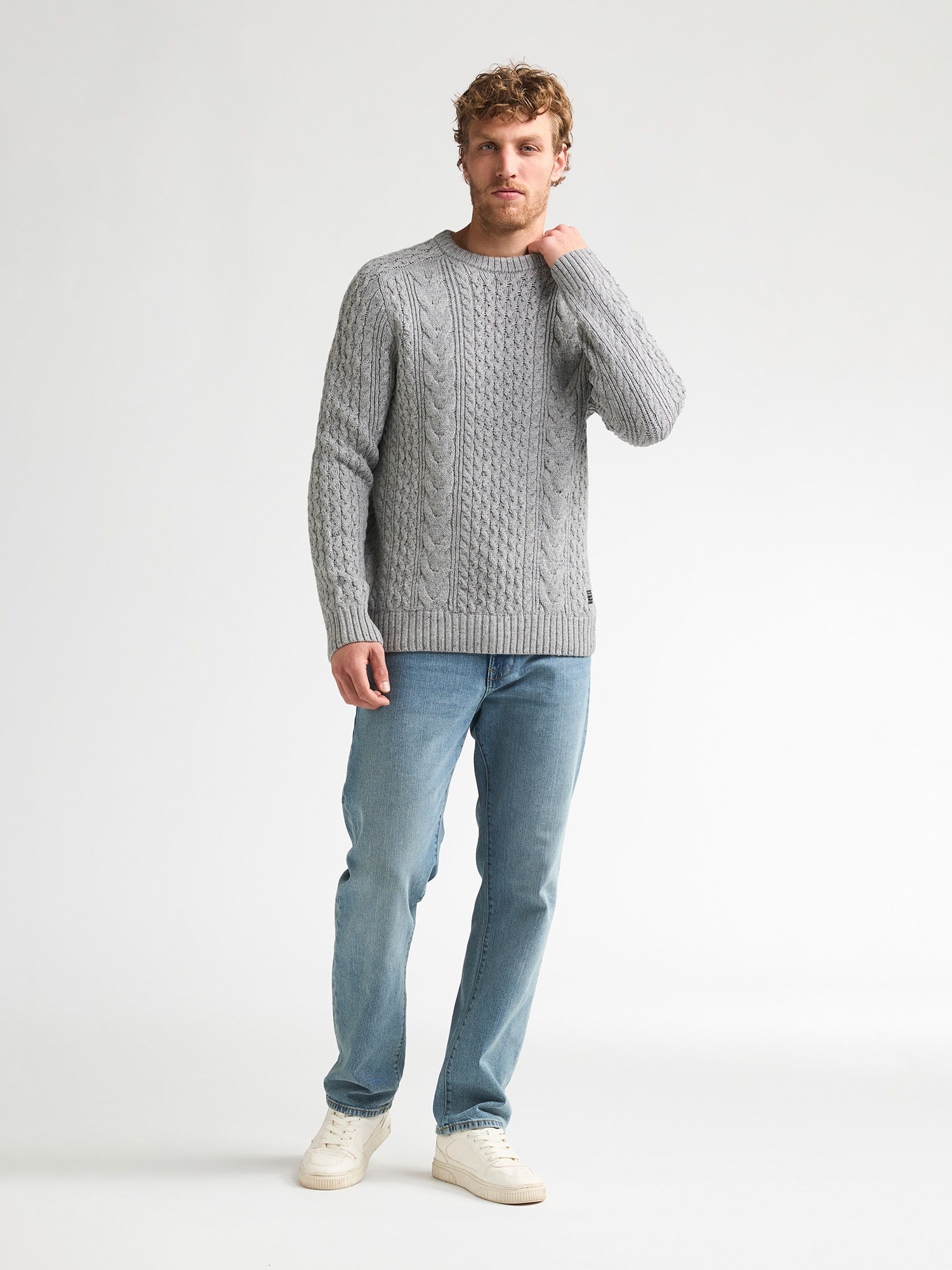 Petrol Industries Herren Strickpullover Irongate in Grau
