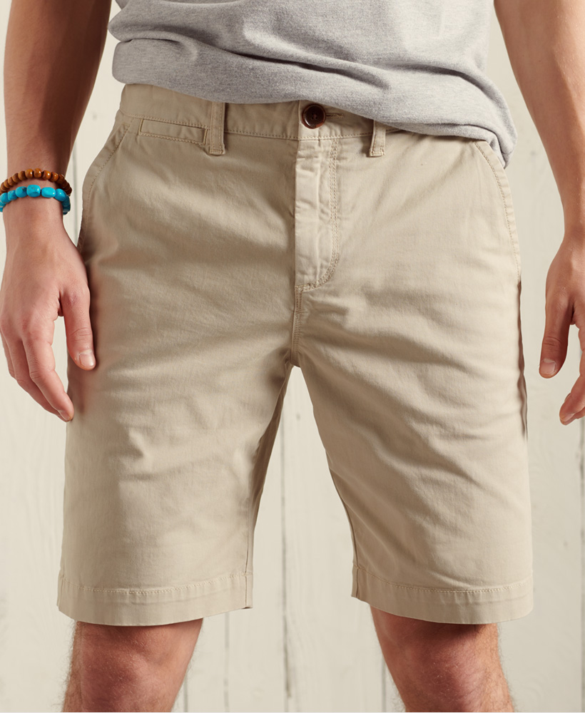 Superdry-Chino-Braun-1 Superdry Chino Short in Hellbraun