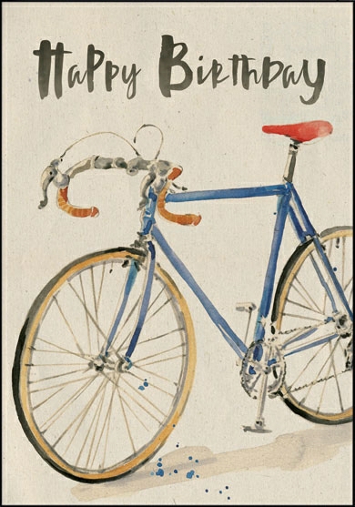 Edition Gollong CO2 Neutrale Grußkarte Happy Birthday - Rennrad