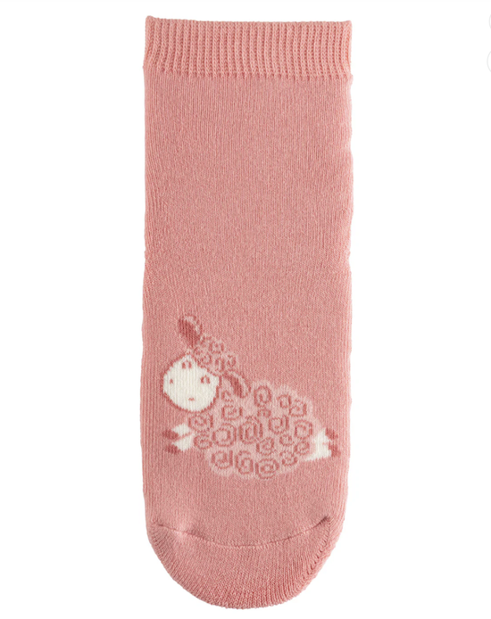 Sterntaler Fliesen Flitzer SOFT Schaf mit Innenfleece Stoppersocken Rosa Schaf