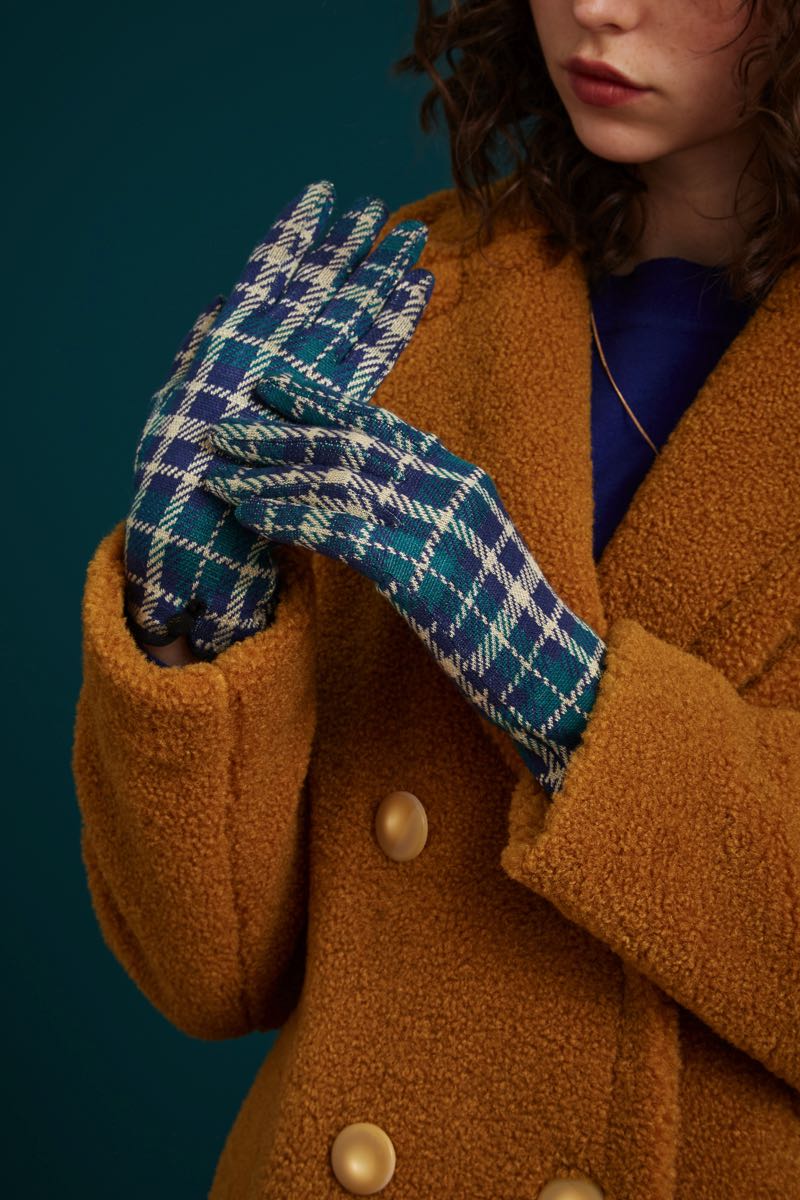 King Louie Strickhandschuh Zeppelin in Peacoat Blue - Blau & Petrol