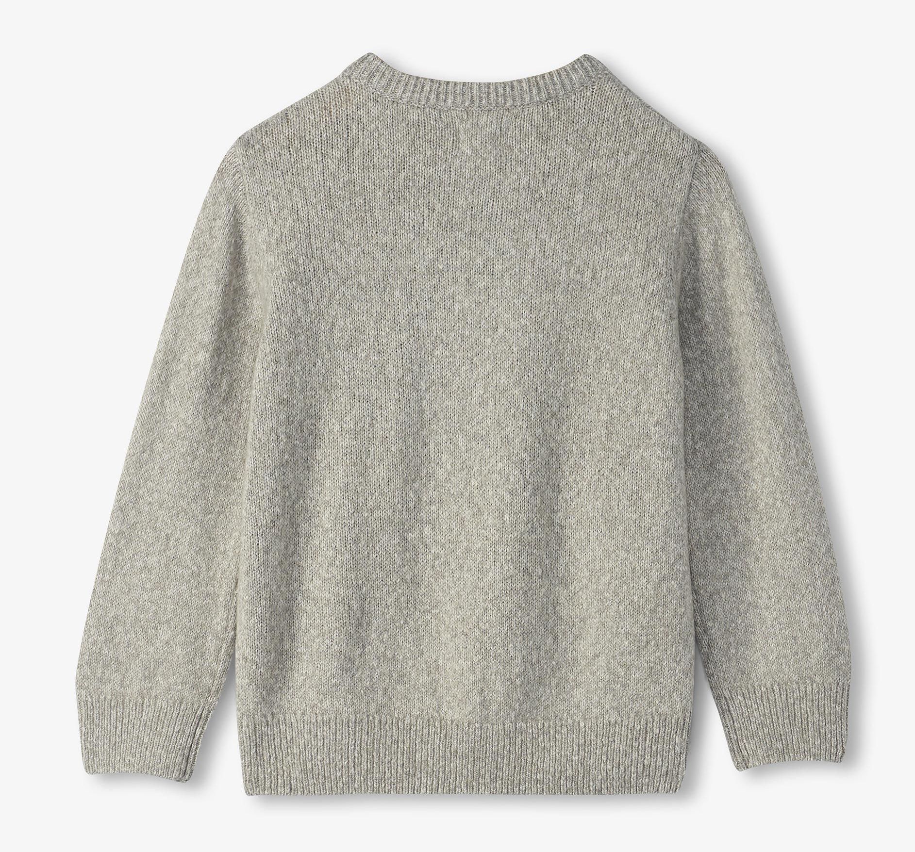 Hatley Strickpulli Rundhals Pullover in Grau - Bär - SALE