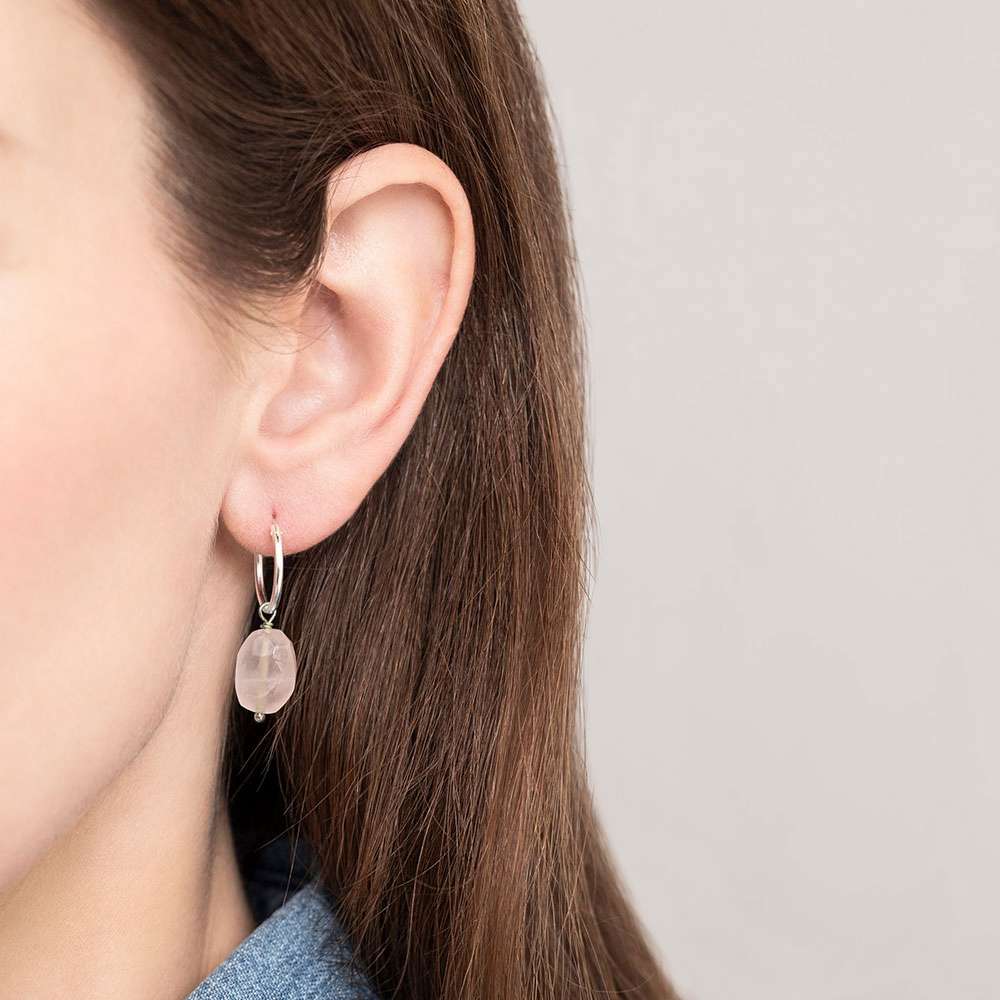 rose_quartz_silver_earrings_2_600x600-2x A Beautiful Story Rosenquarz Sterlingsilber Ohrring - SALE