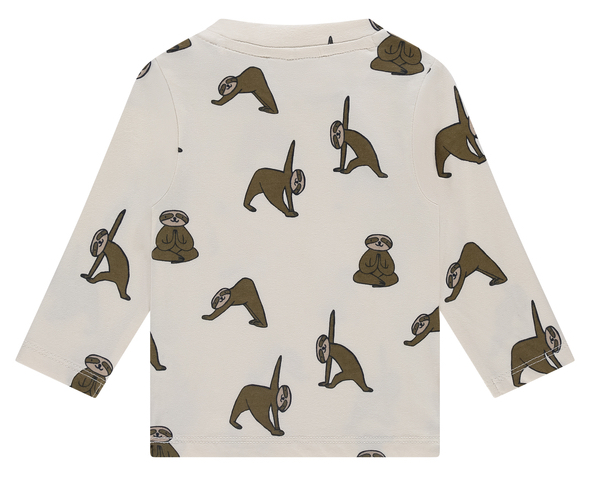 Babyface Langarm Shirt in Creme - Faultier Allover Babyface Langarm Shirt in Creme - Faultier Allover