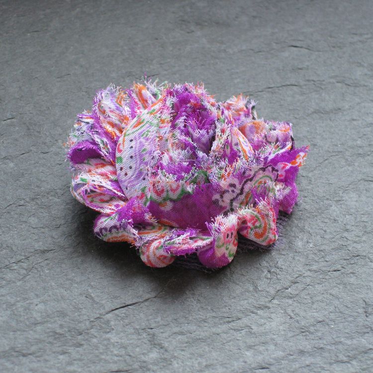 LILA-PAISLEY-SHABBY-CHIC-BLU-TEN-CLIP Wowzers Blütenclips - Shabby Chic für Haare & Kleidung - Paisley