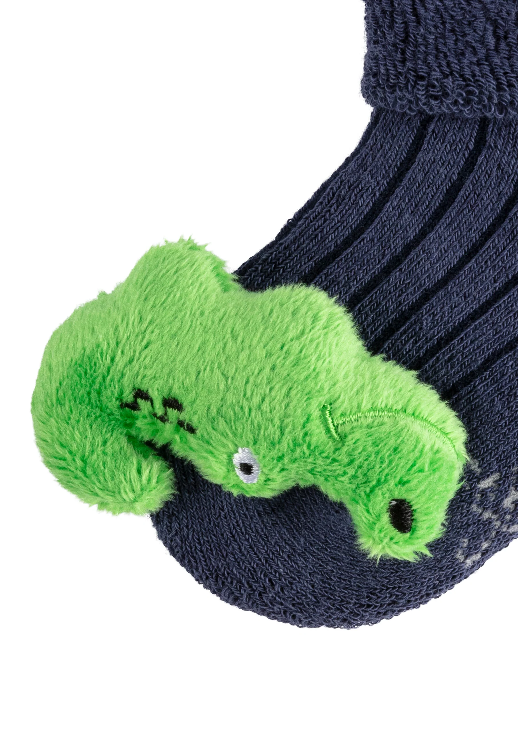 Sterntaler Baby Rasselsöckchen in Navy & Grün - Krokodil