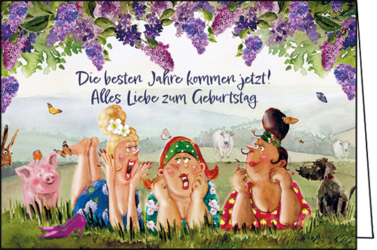 Edition Gollong Grußkarte - Alles Liebe zum Geburtstag - Die besten Jahren kommen jetzt!