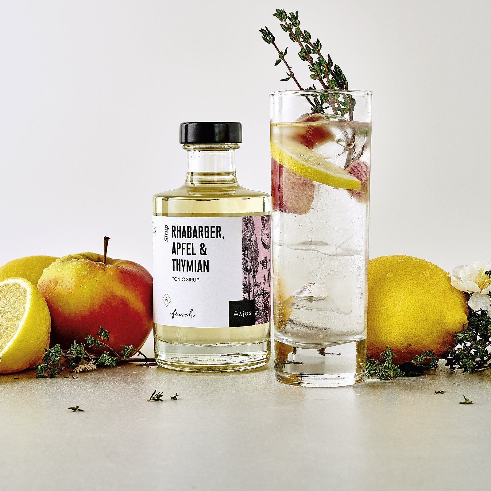 Wajos Rhabarber, Apfel & Thymian - Tonic Sirup - 200ml