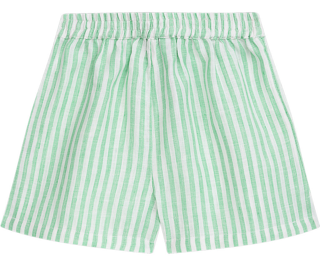 Danamade DSTELLA Damen Leinen Short Limetten Grün Gestreift Danamade DSTELLA Damen Leinen Short Limetten Grün Gestreift