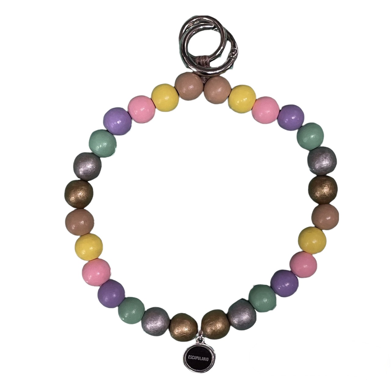 15D69895-AEDC-44DD-8A0D-C33B20860E8E_1_201_a Mo Beads Holzperlen Schlüsselkette Schlüsselanhänger - Pastell