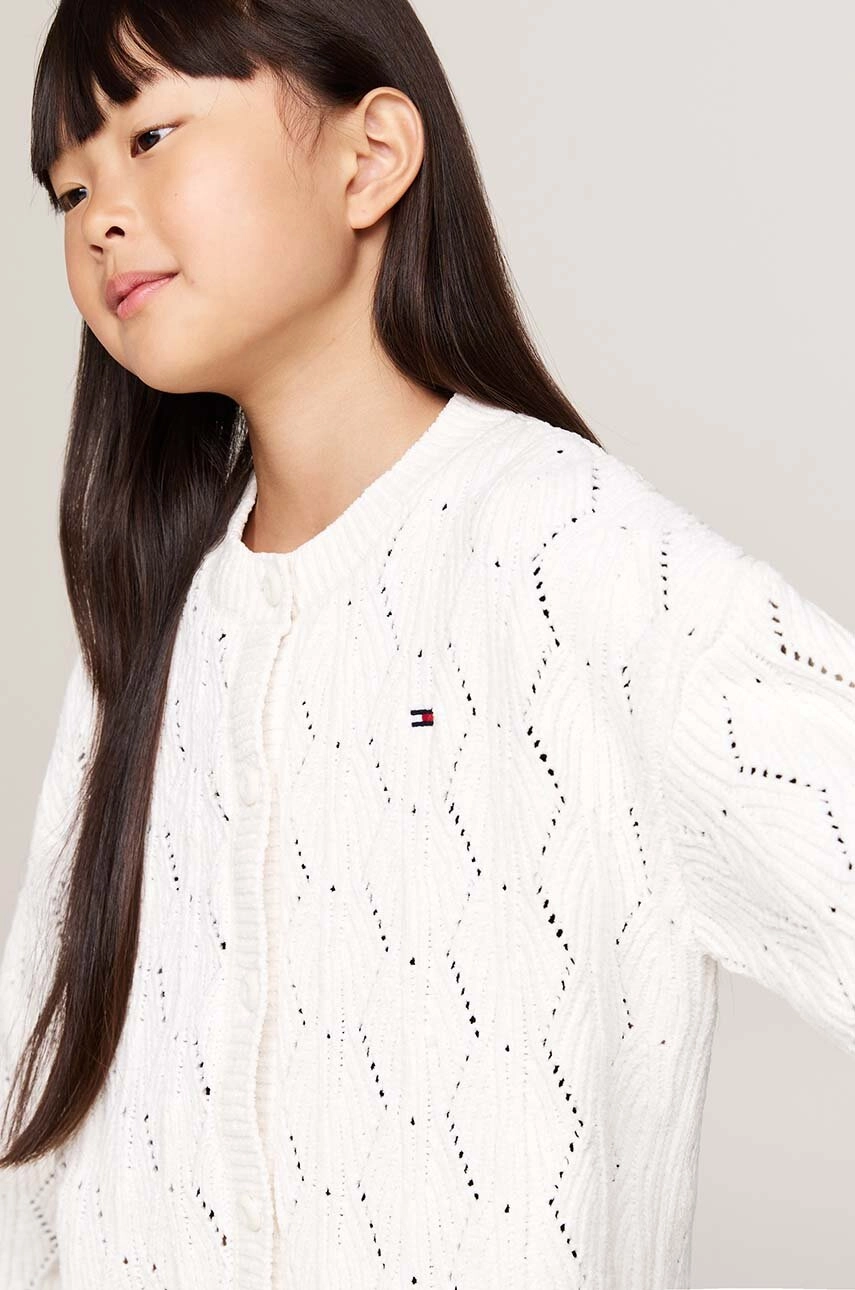 Tommy Hilfiger Chenille Cardigan Strickjacke in weiß - SALE