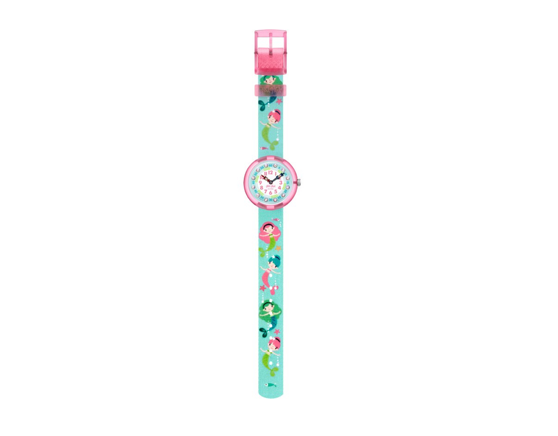 D645DA0D-7ED2-496B-9AA4-BE7CD5AC01D8 Flik Flak Uhr Kinderuhr - Mermailicious - Meerjungfrauen rosa/hellblau