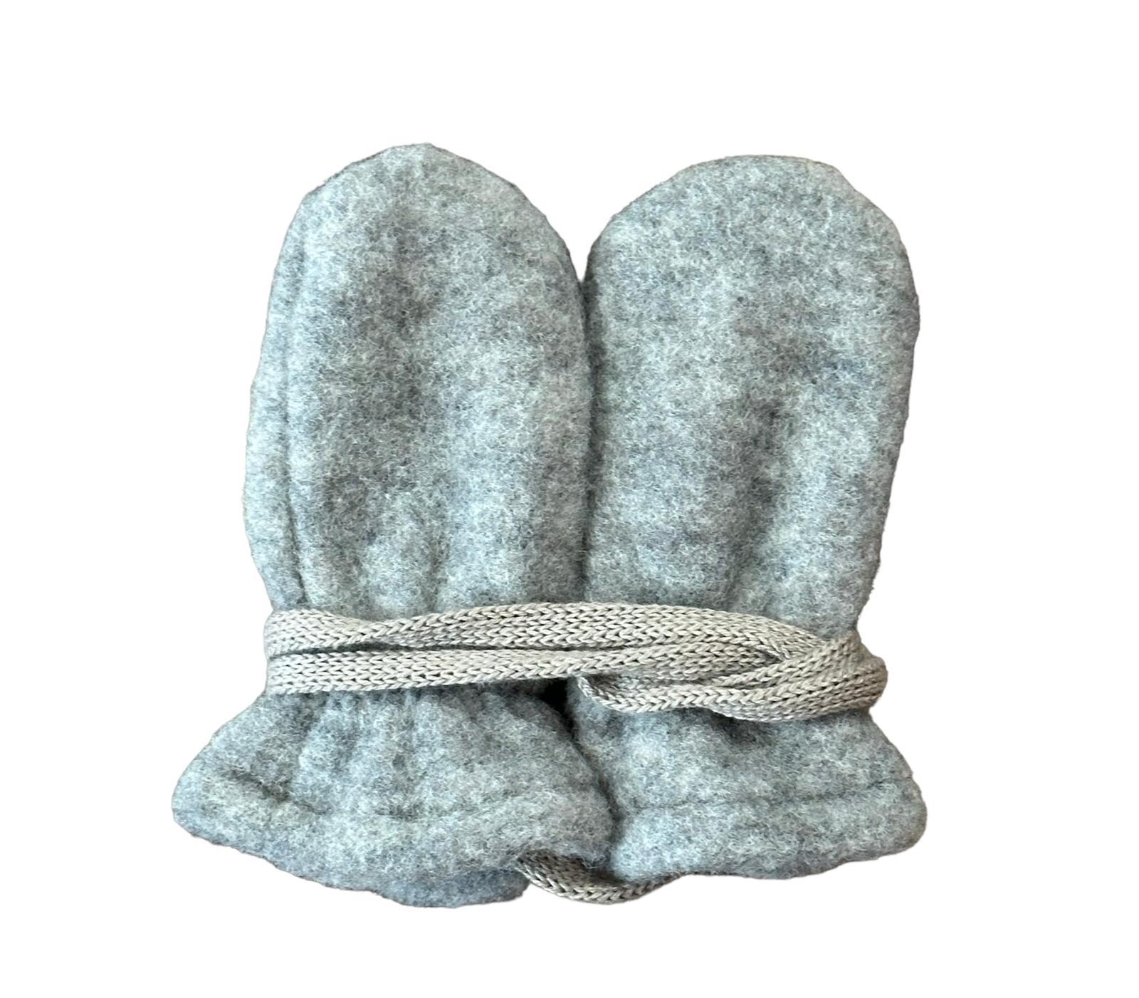 Pure Pure Baby Fäustlinge Merinowolle Fleece mit Bindeband in Moonrock Beige Pure Pure Baby Fäustlinge Merinowolle Fleece mit Bindeband in Moonrock Beige