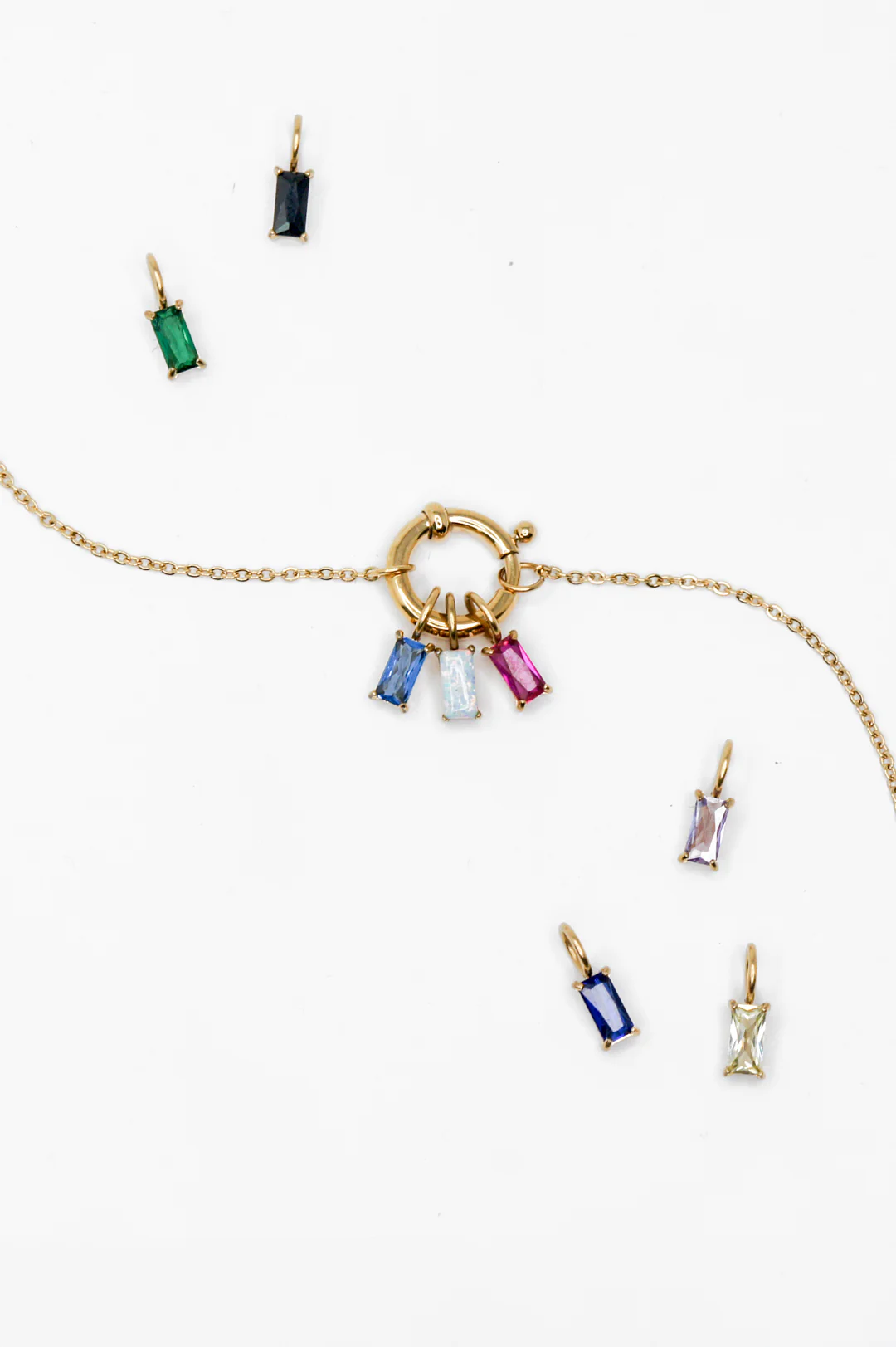 AIMI Basic Halskette Loop in Gold - Perfekt für die Birthstone Charms