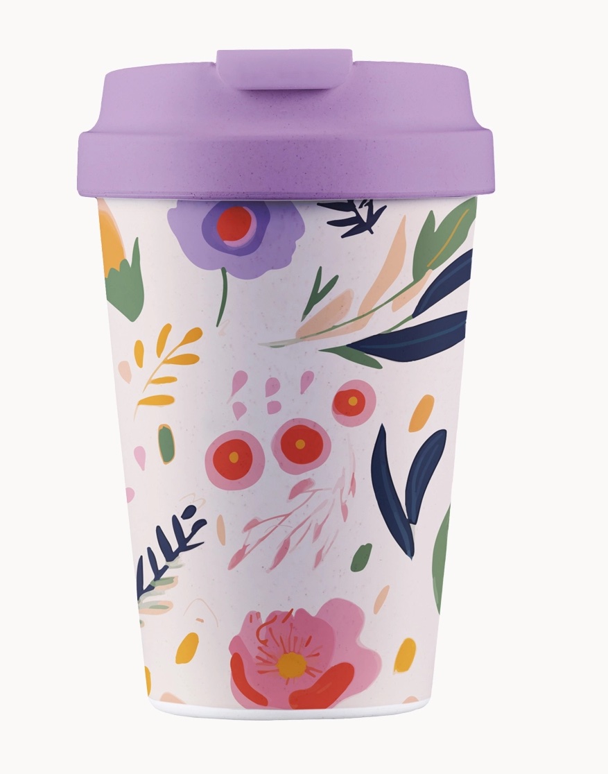 chic.mic bioloco Plant Easy Cup Kaffeebecher - Field of Flowers - Blumen