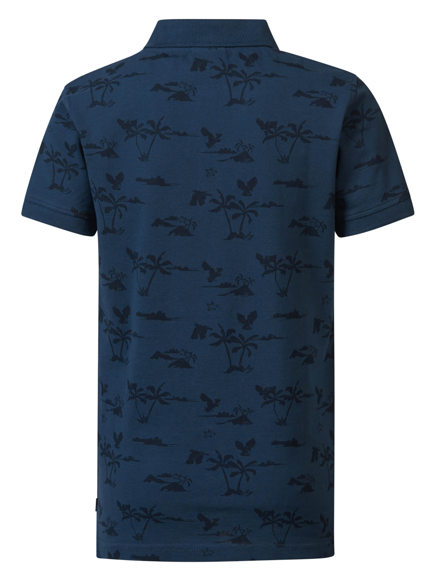 Petrol Industries Jungs kurzarm Polo in Petrol Blue - Palmendruck