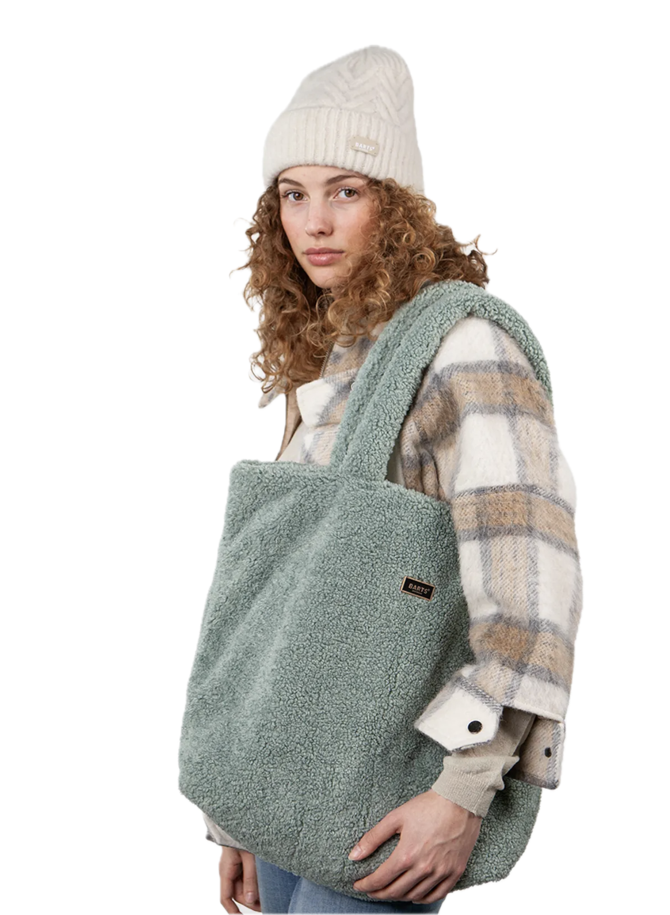 Barts Bugbane Teddy Shopper Tasche in Pistazie Grün - One Size