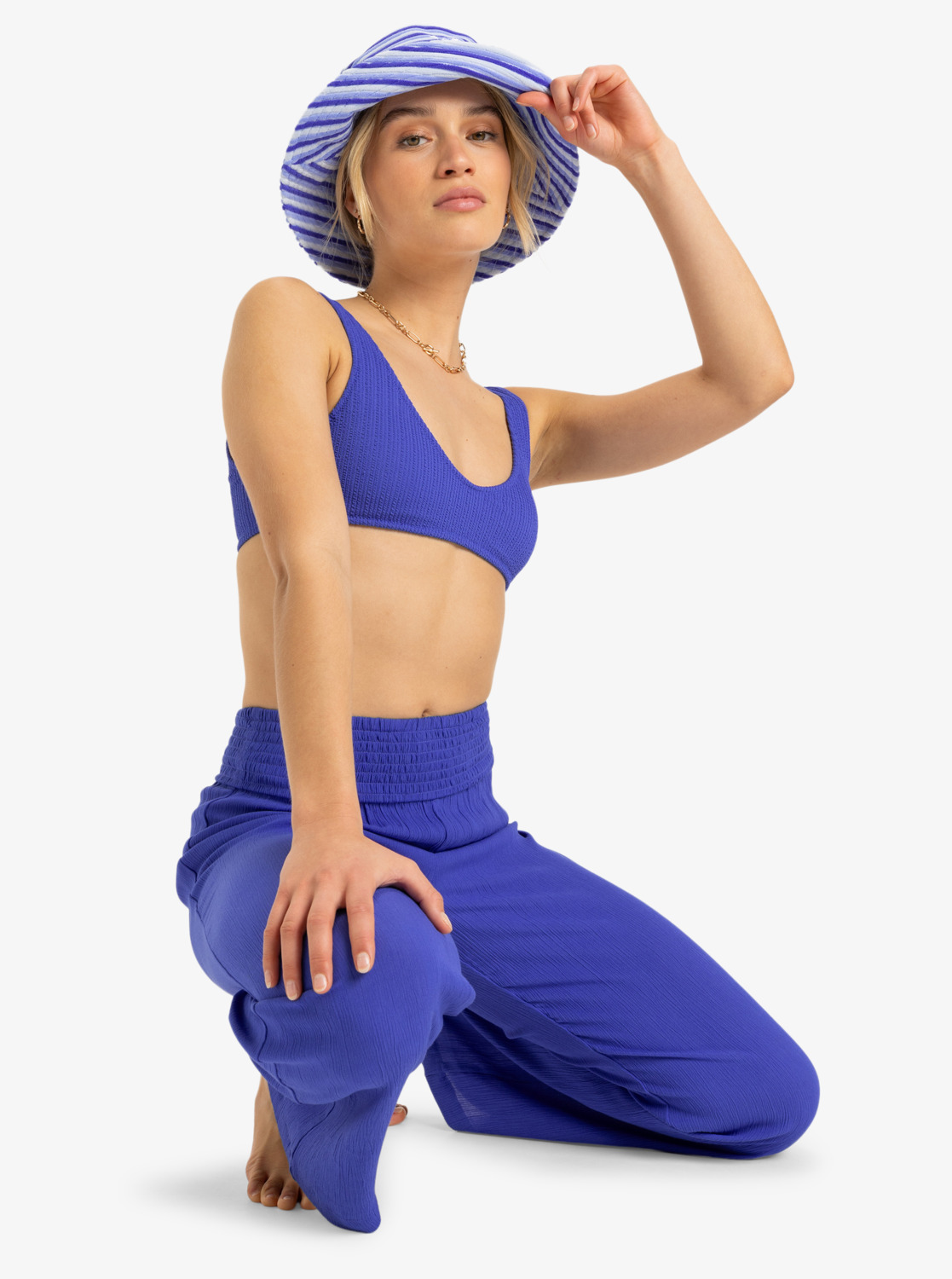 Roxy Along The Beach - Strandhose aus Viskose für Frauen in Dazzling Blau Roxy Along The Beach - Strandhose aus Viskose für Frauen in Dazzling Blau