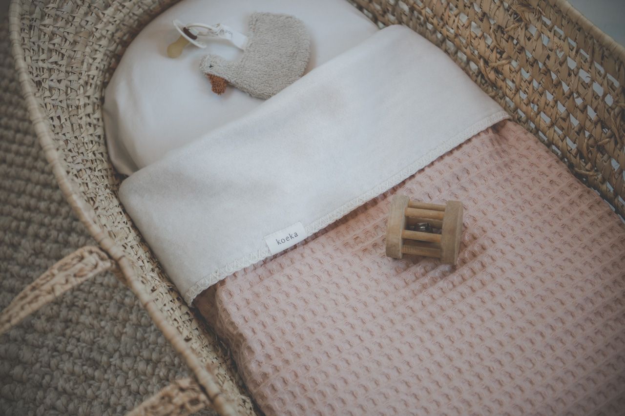 Koeka Amsterdam Baumwolle Fleece Babydecke in Rosa Salt - SALE