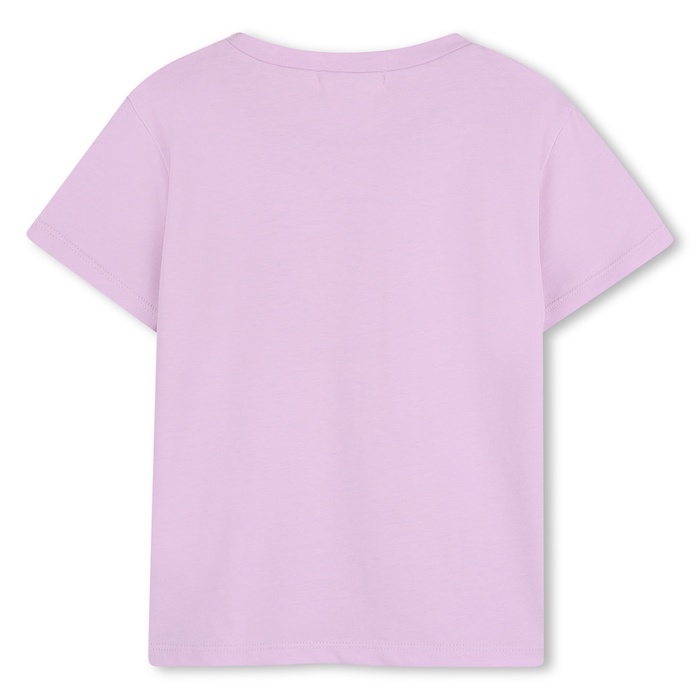 Billieblush Kurzarm T-Shirt in Lila Flieder mit Glitzer - Love Trip