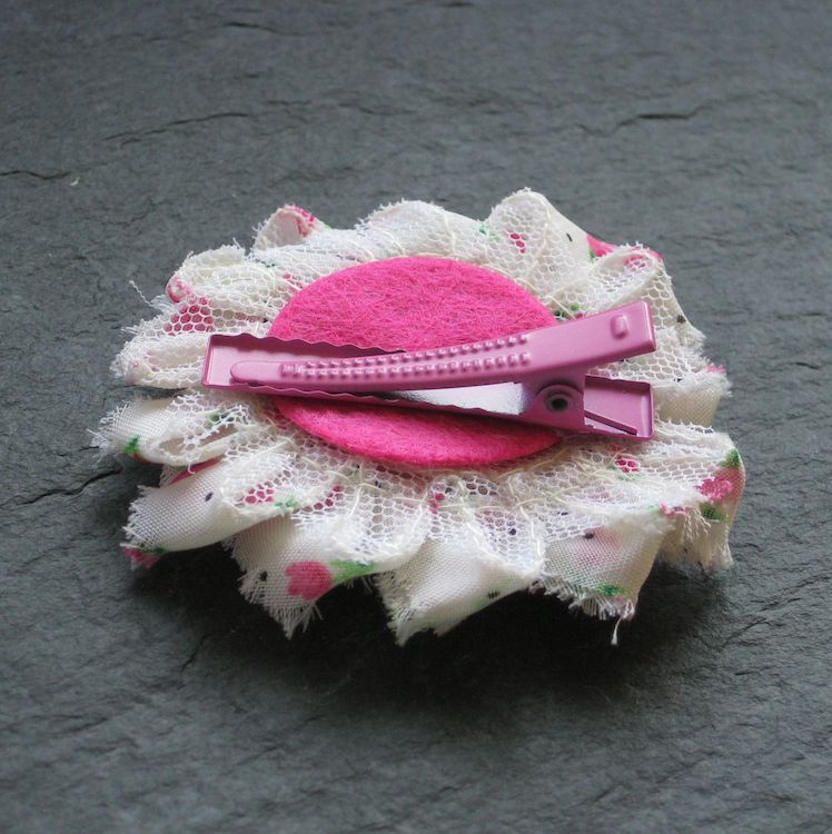 RU-CKSEITE-HAARBLU-TE Wowzers Blütenclips - Shabby Chic für Haare & Kleidung - Lila Töne