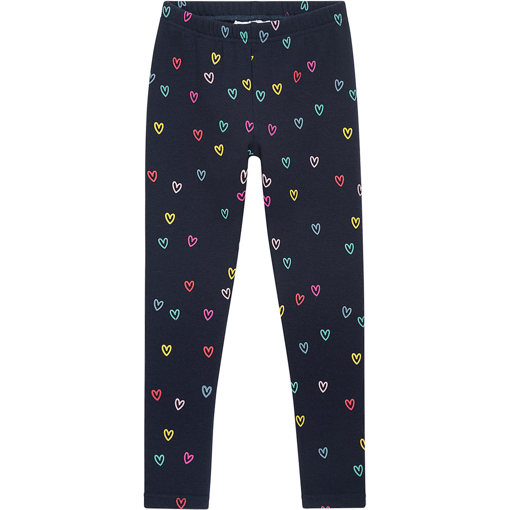 Danamade DFIONA Thermo Leggings in Navy Blau mit Herzen Allover Danamade DFIONA Thermo Leggings in Navy Blau mit Herzen Allover