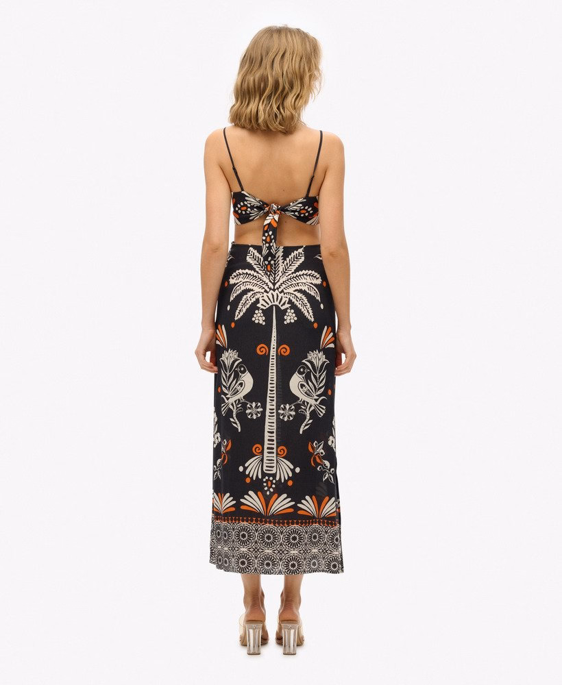 Superdry Damen Statement Cut-Out Maxikleid in Jungle Fever Black/Schwarz - SALE Superdry Damen Statement Cut-Out Maxikleid in Jungle Fever Black/Schwarz - SALE