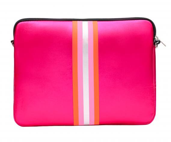 Moo' Ilo Damen Flip Flops Anna Pink mit Glitzersteine + Metallic Pink Neoprene Clutch Moo' Ilo Damen Flip Flops Anna Pink mit Glitzersteine + Metallic Pink Neoprene Clutch
