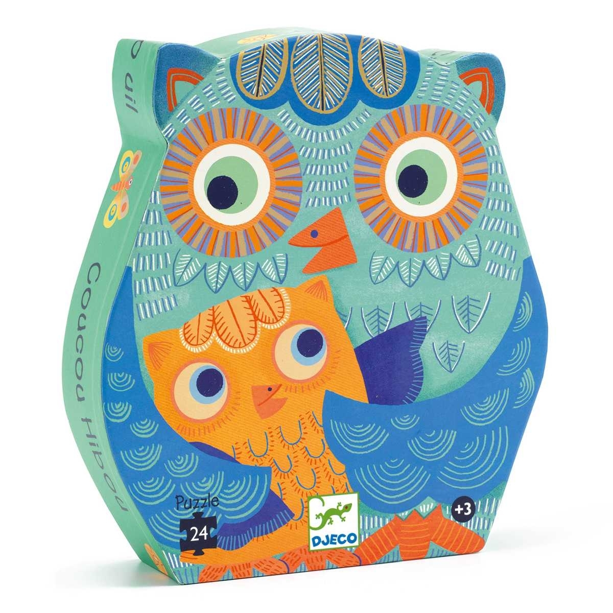 DJ07215-Puzzle-Hallo-Eule-24-Teile-1 Djeco Puzzle: Hello Owl - 24 Stk. - Hallo Eule