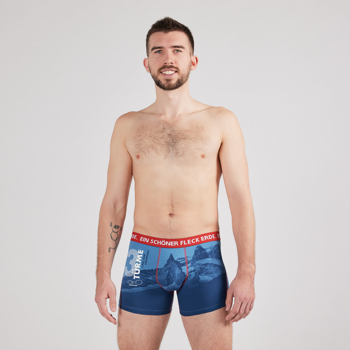 ESFE Alpine Bio-Wäsche Herren Boxer in Himmelblau - 3 Türme