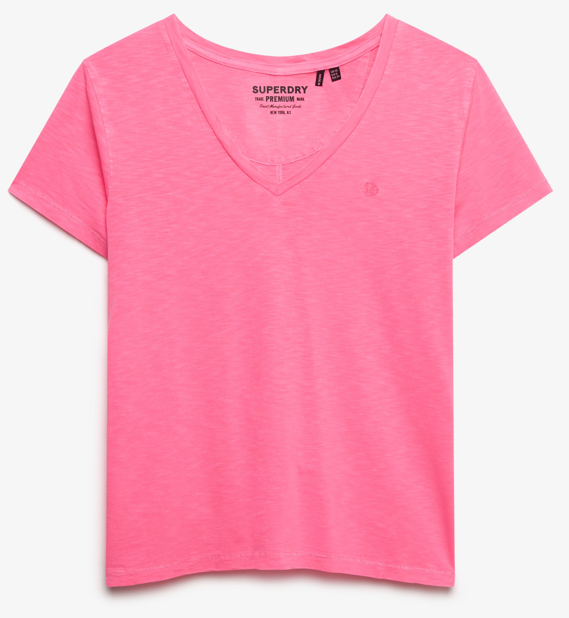 Superdry Damen Studios Slub T-Shirt in Pink