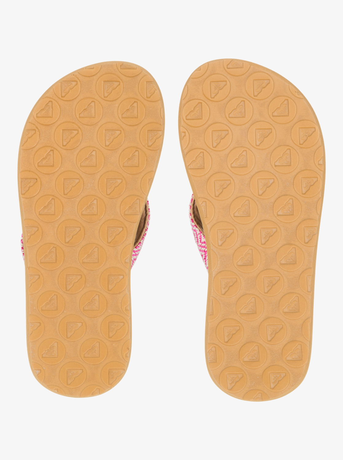 Roxy Girls Porto Raffia Flip Flop Geflockten Raspberry - Himbeere