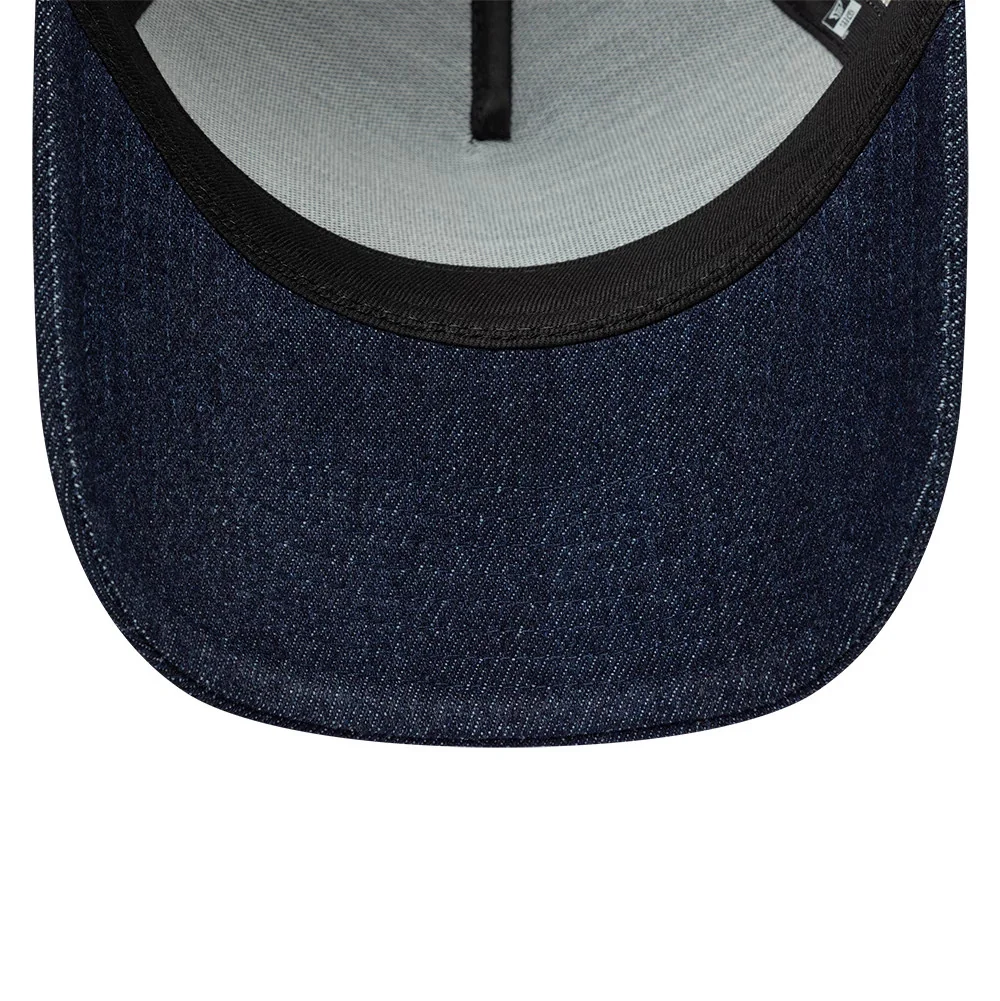 New Era Patch Denim Dark Blue 9FORTY A-Frame Trucker Adjustable Cap - Denim Dunkelblau 