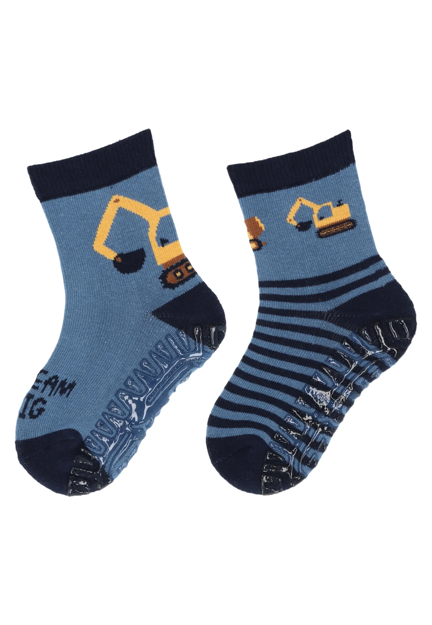 Sterntaler Fliesen Flitzer Air Stoppersocken in Blau - 2 Paar - Baufahrzeuge
