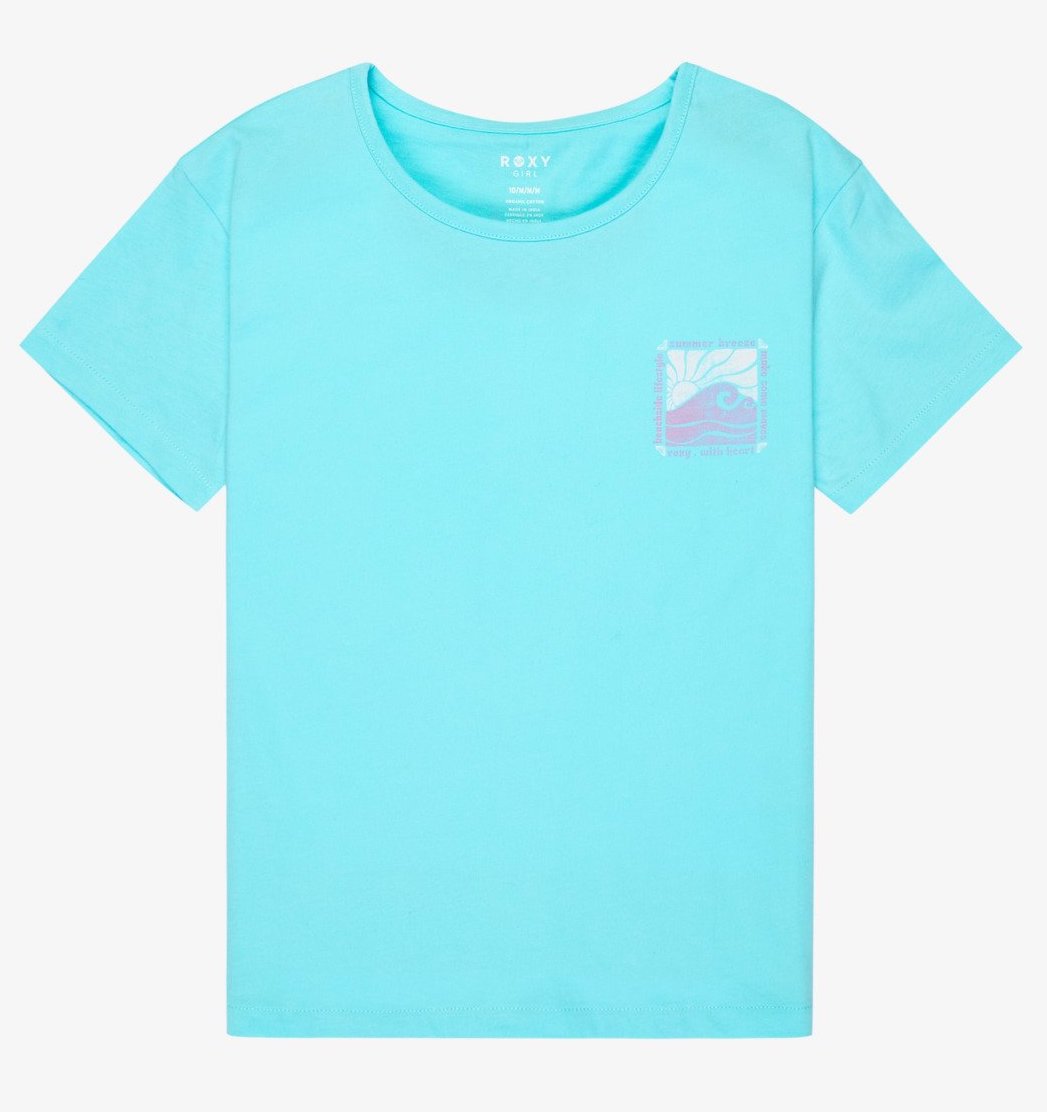 Roxy Lilyregular Night Vintage - T-Shirt für Mädchen in Aqua Splash - Flieder Surf Welle