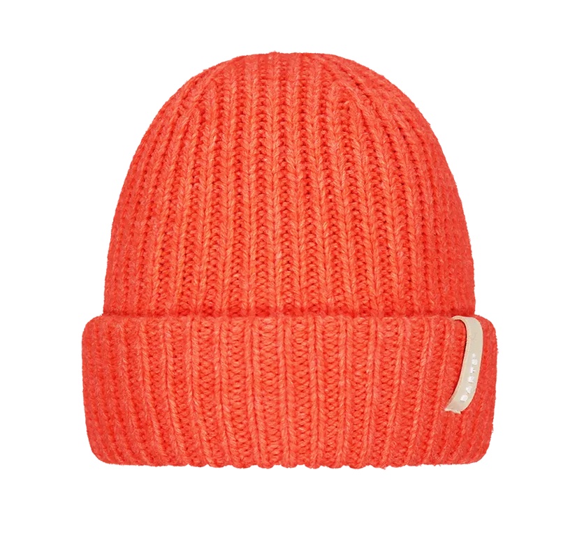 Barts Chilah Beanie Mütze Gerippt mit Umschlag in Orange