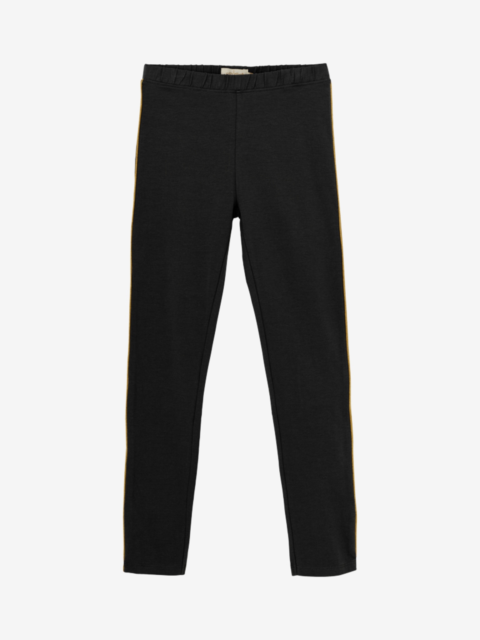 Creamie Sweatleggings mit goldenem Zierstreifen in Schwarz Creamie Sweatleggings mit goldenem Zierstreifen in Schwarz