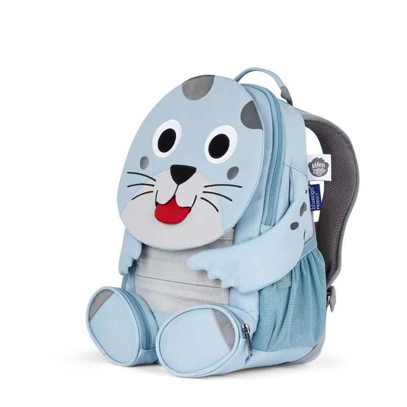 Affenzahn Rucksack in Hellblau Seal - Großer Freund - Robbe