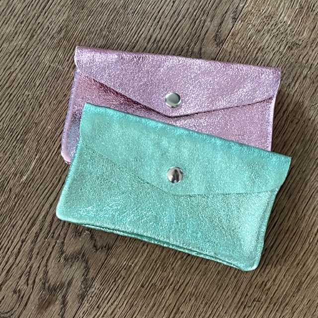 Soft Leder Glitzer Geldbeutel - Mint Glam Glitzer