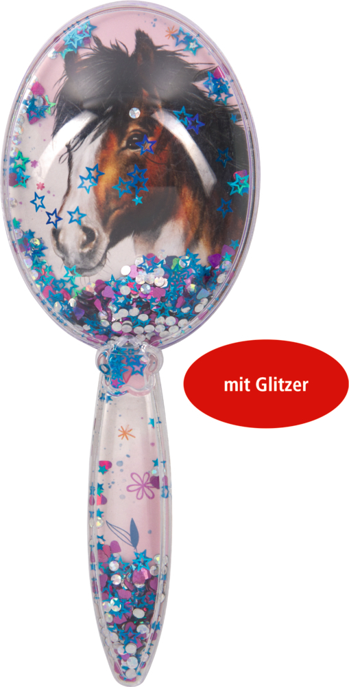 Spiegelburg Haarbürste - Pferdefreunde mit beweglichem Glitzer-Sterne