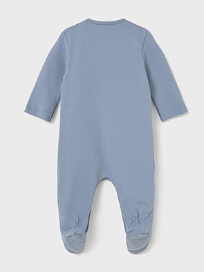 Mayoral Baby Strampler in Hellblau - Zebra, Elefant, Giraffe