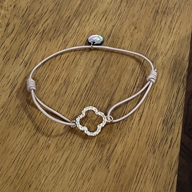 Lua Floris Armband - Elastisch mit Gold Glitzer Charm - Wählen Sie Ihre Farbe 