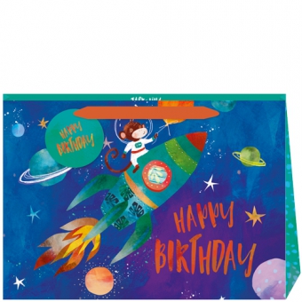 chicmic-geschenktuete-xl-03520705-monkey chic mic Geschenktüte XL zum Geburtstag - Happy Birthday - Rakete