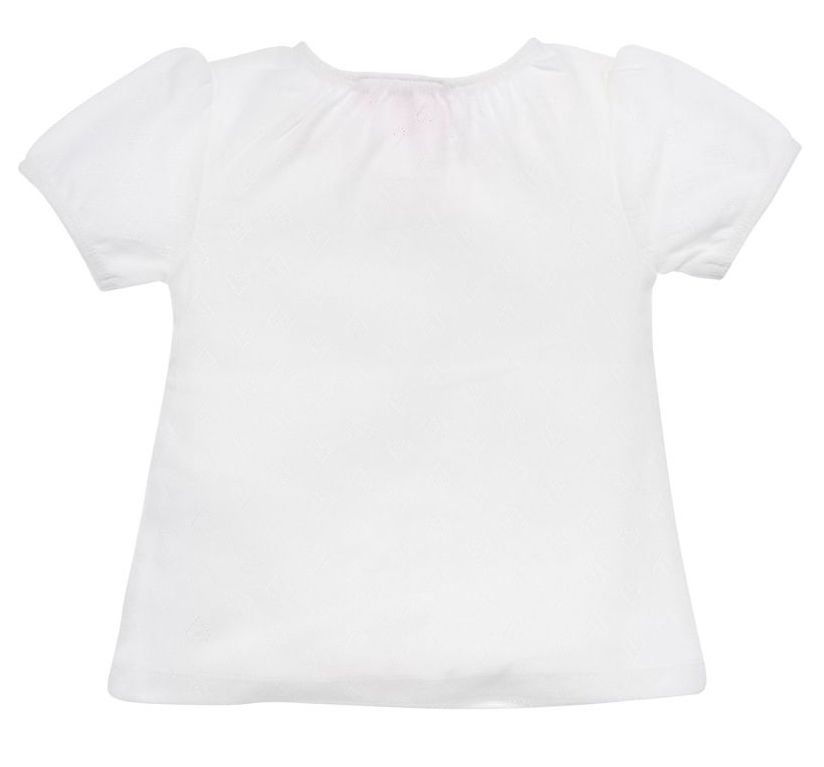 Bondi Dirndl Kurzarm Unterziehshirt langarm Shirt mit Lochmuster in Weiß 