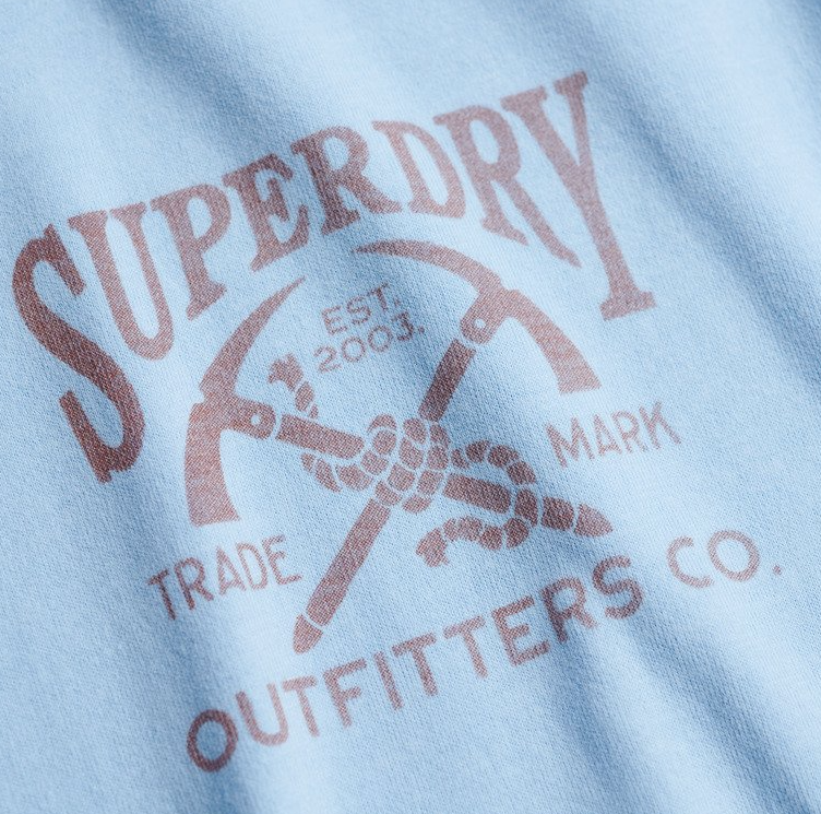 Superdry Herren T-Shirt - Outdoors Mountain in Blau Superdry Herren T-Shirt - Outdoors Mountain in Blau