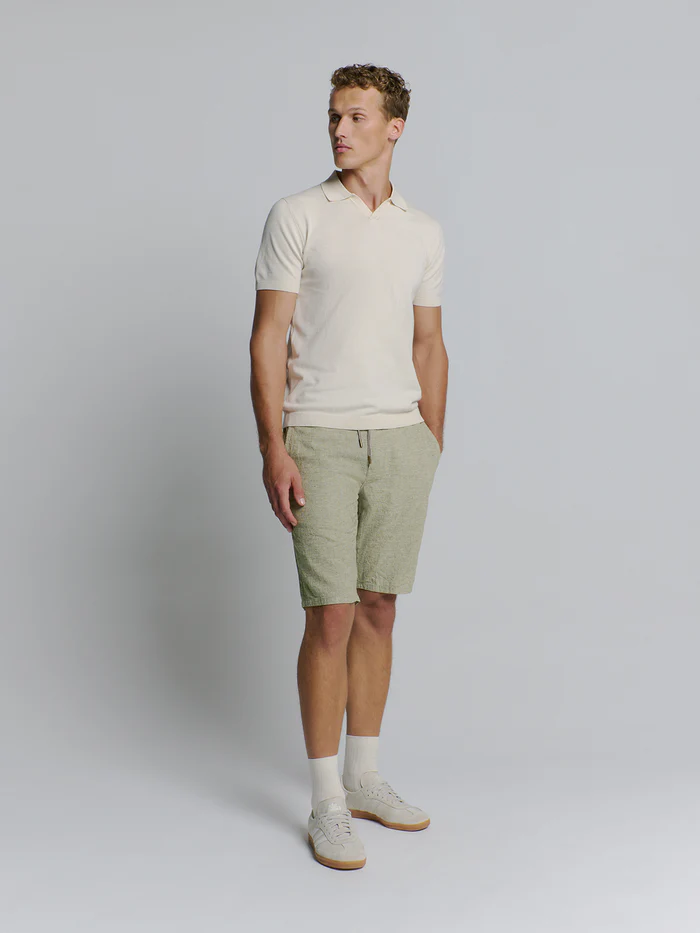 NO EXCESS Leinen Short Kurze Hose - Dark Moss NO EXCESS Leinen Short Kurze Hose - Dark Moss