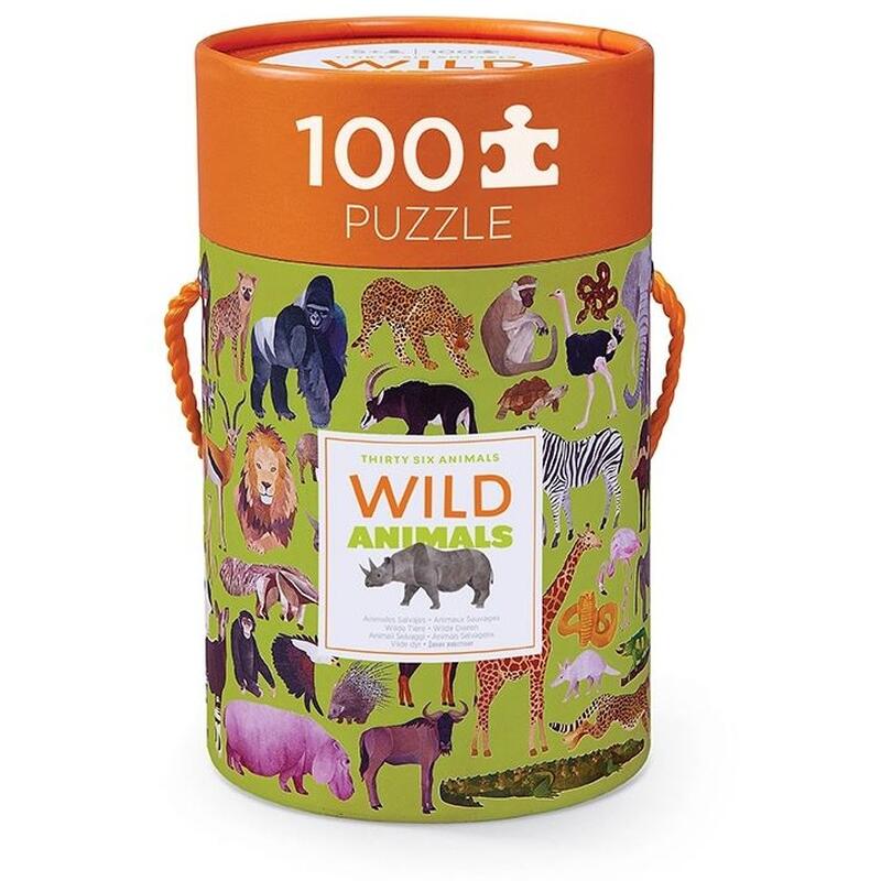 Crocodile-Creek-Puzzle-im-Eimer-Wilde-Tiere-100-Teile Crocodile Creek Puzzle im Eimer - Wilde Tiere - 100 Teile