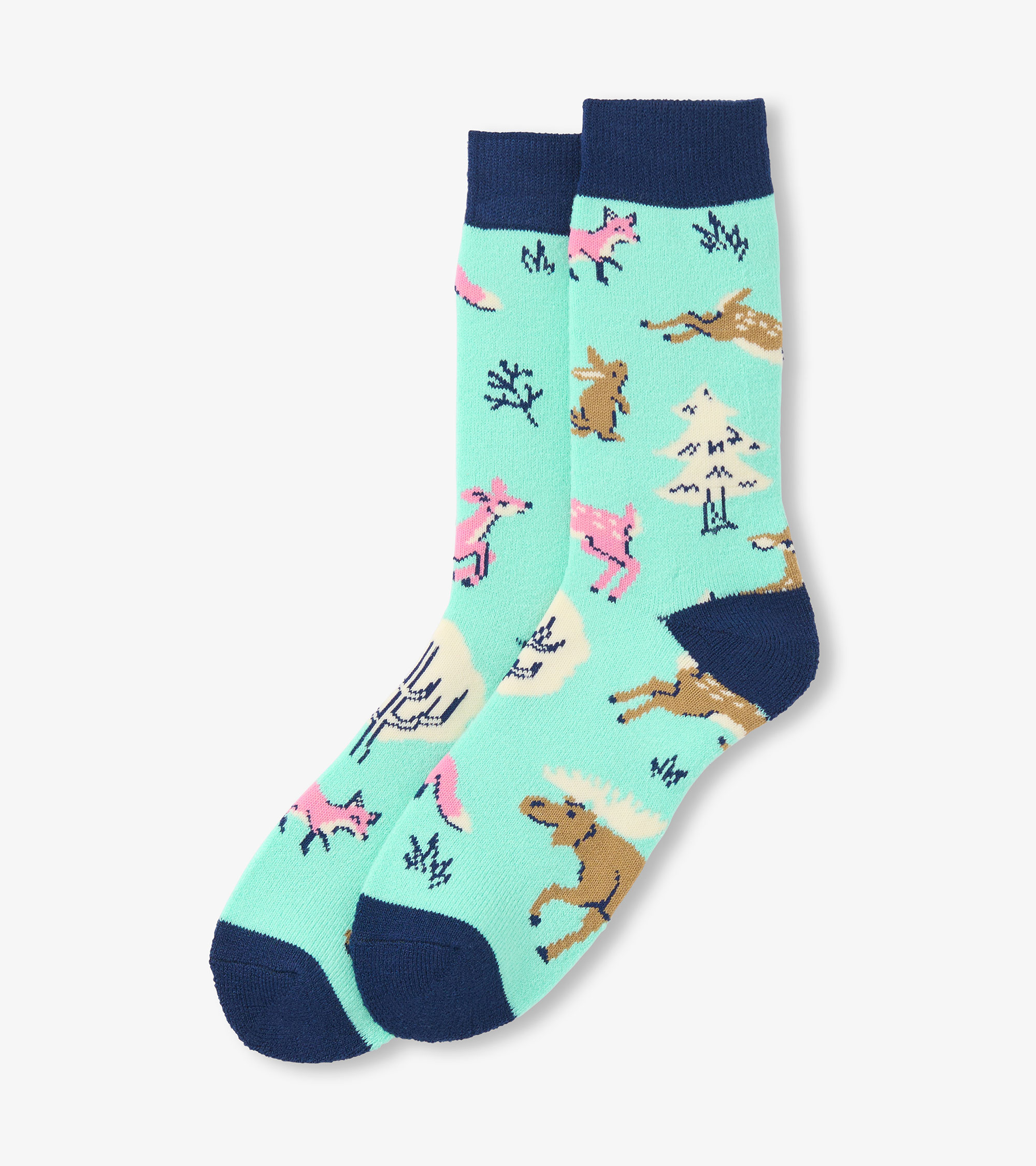 Little Blue House Damen Cozy Socks - Kuschelsocken in Türkis - Waldtiere - Forest Creatures Little Blue House Damen Cozy Socks - Kuschelsocken in Türkis - Waldtiere - Forest Creatures