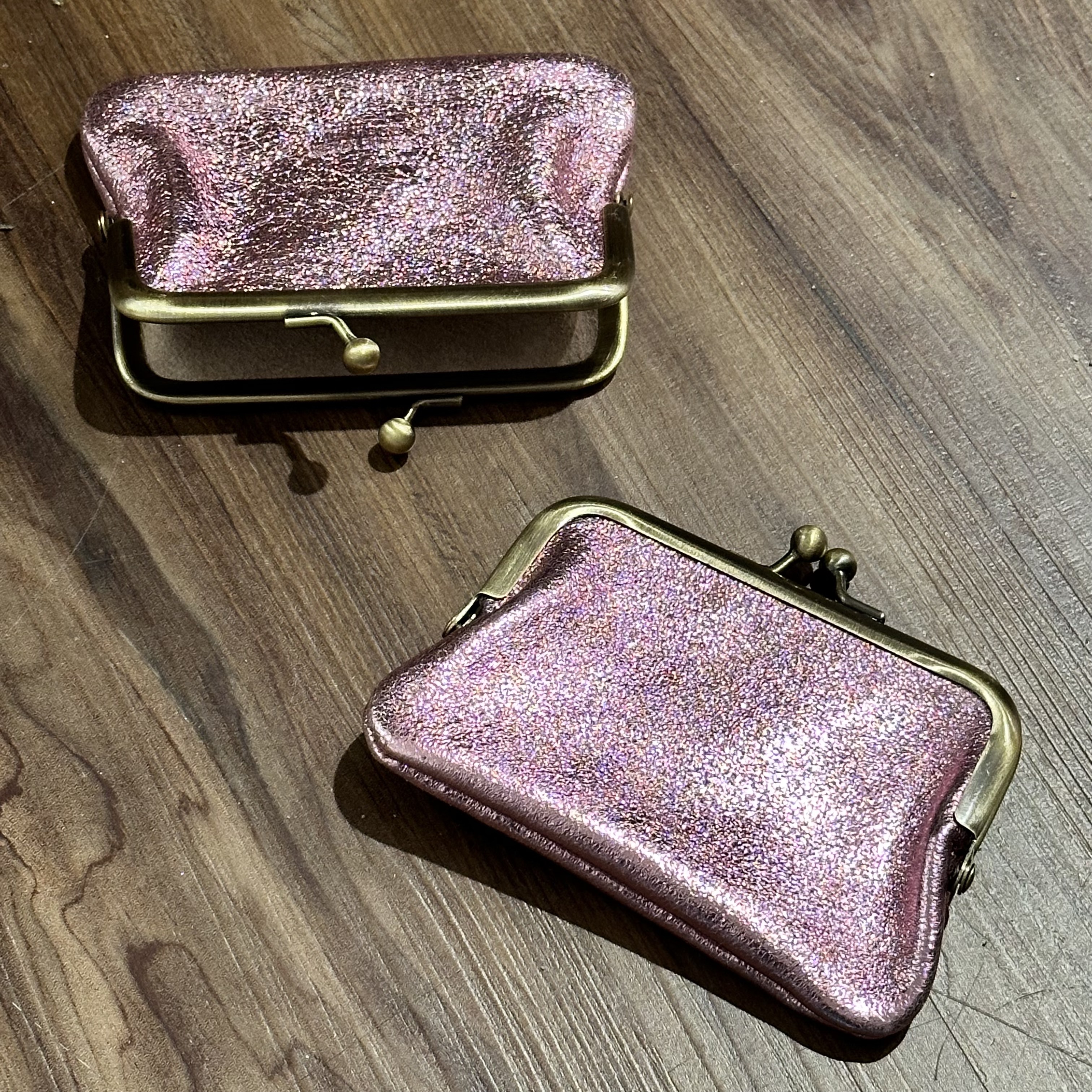 Borse-metalic-rosa BFF Soft Leder Geldbörse in metalic Rosa